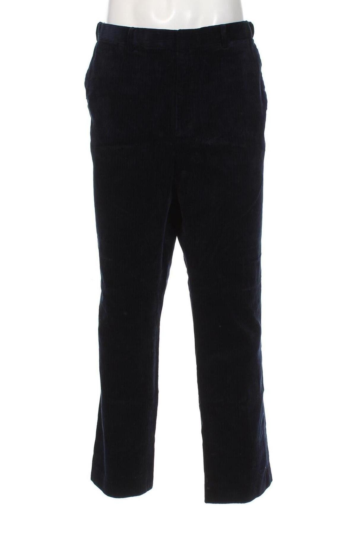 Pantaloni raiați de bărbați Marks & Spencer, Mărime XL, Culoare Albastru, Preț 35,53 Lei