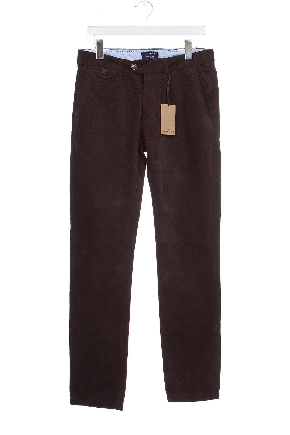 Ανδρικό κοτλέ παντελόνι Scalpers, Μέγεθος XS, Χρώμα Καφέ, Τιμή 14,43 €