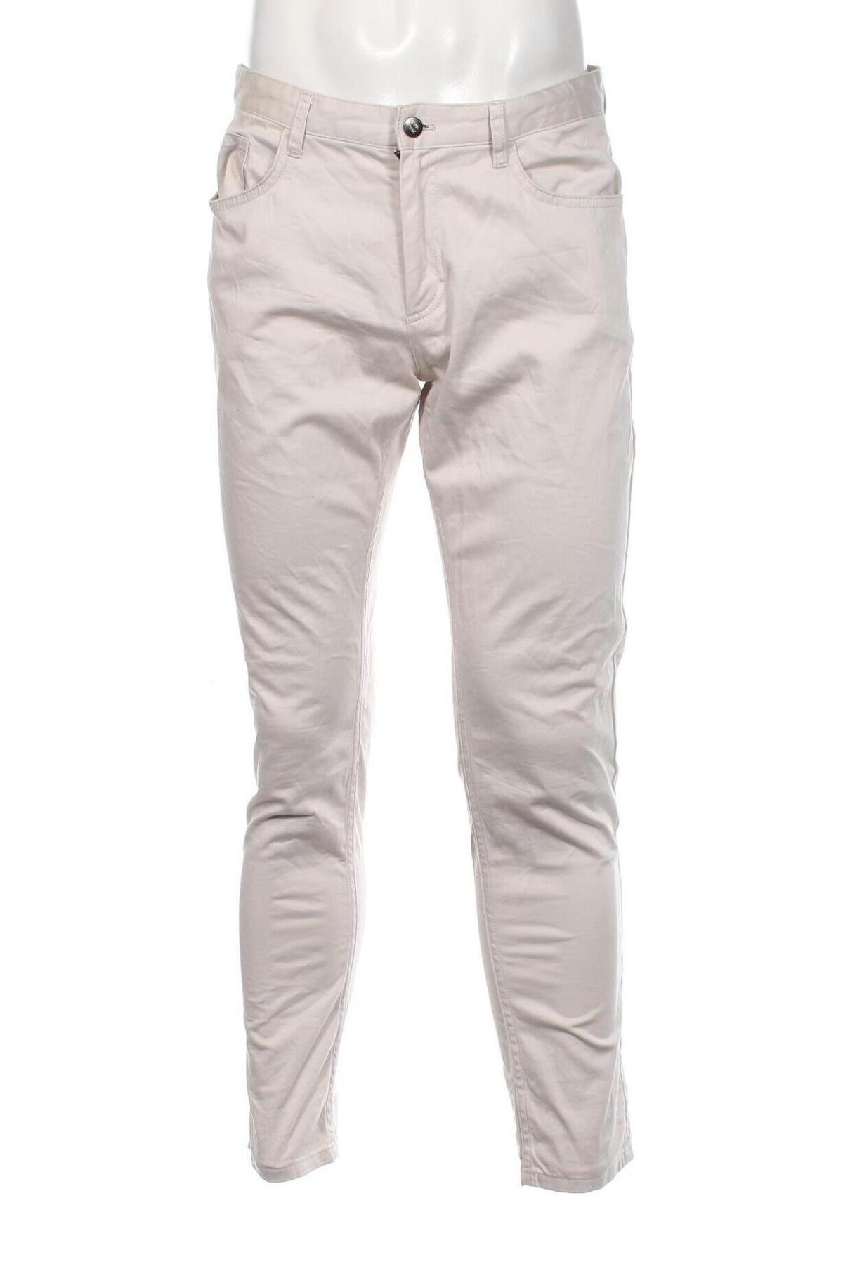 Pantaloni de bărbați Zara, Mărime M, Culoare Ecru, Preț 88,82 Lei