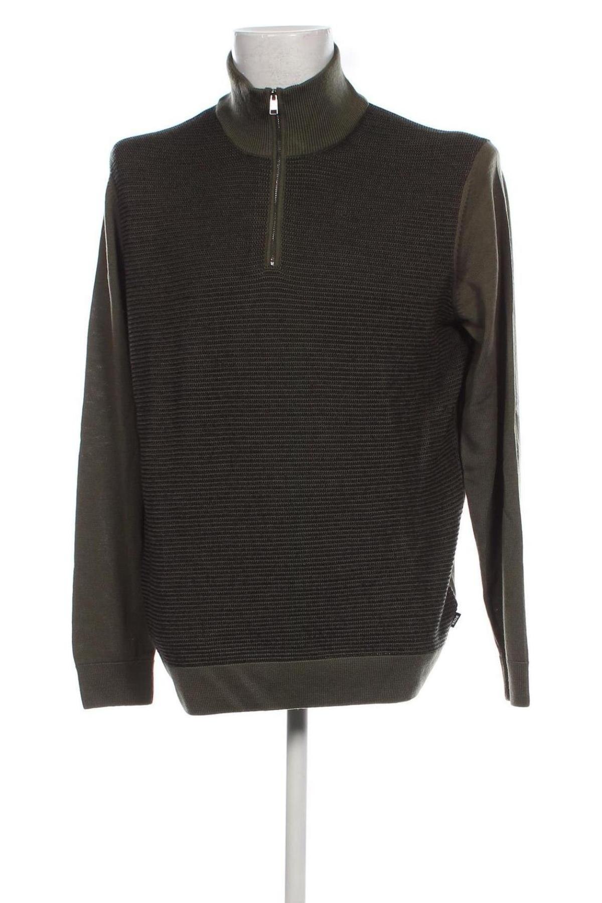 Ανδρικό πουλόβερ BOSS, Μέγεθος XL, Χρώμα Πράσινο, Τιμή 44,91 €