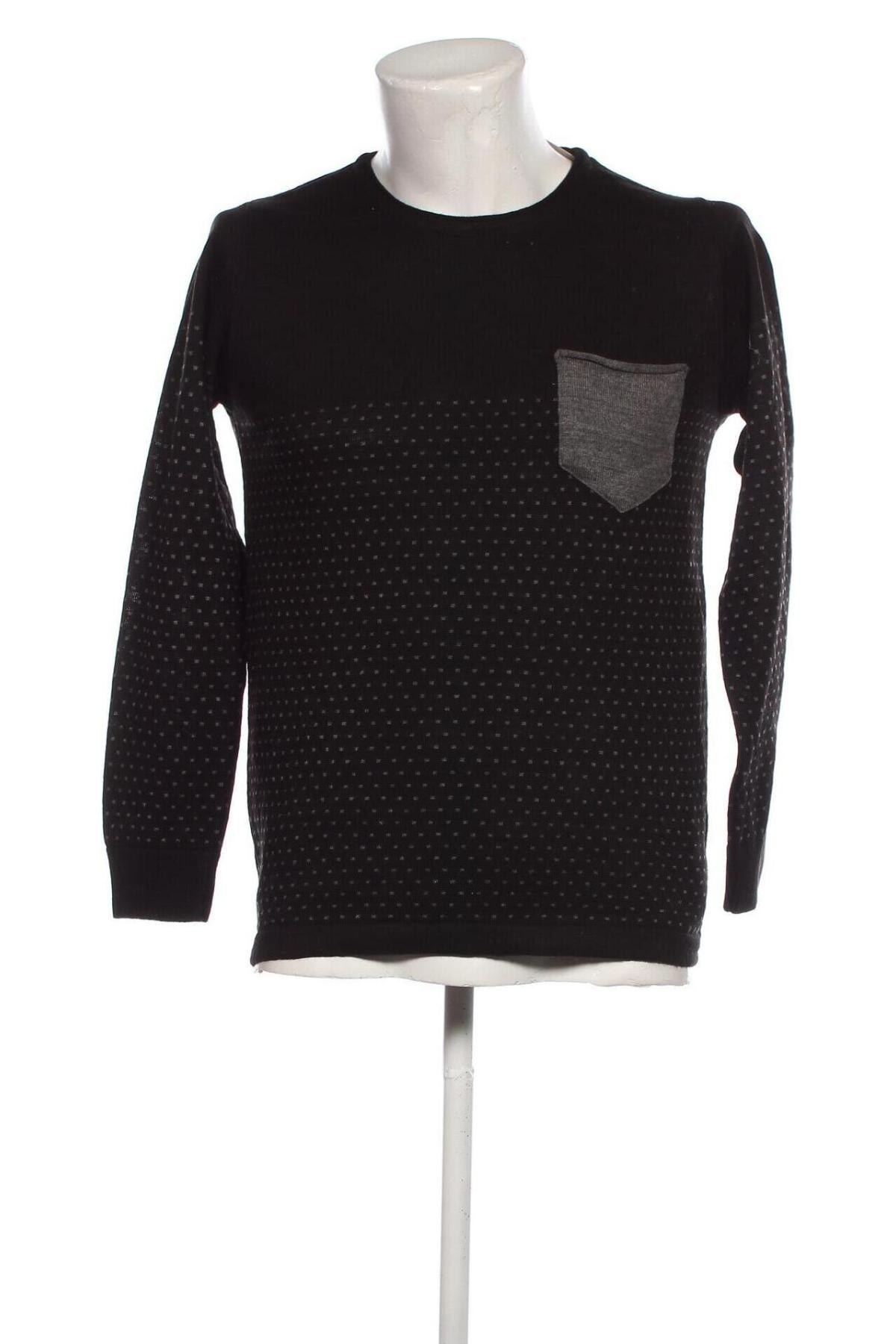 Мъжки пуловер Berto Lucci, Размер M, Цвят Черен, Цена 18,02 лв.