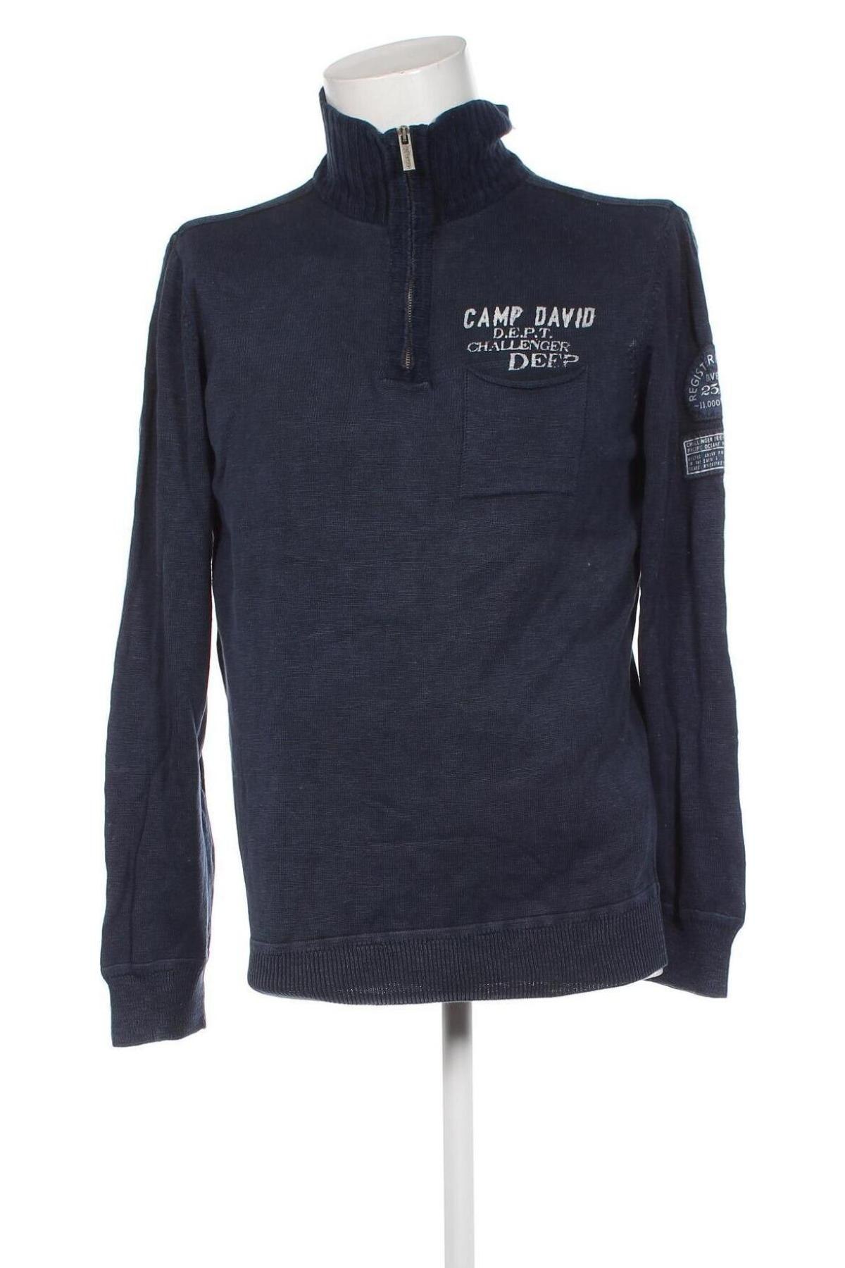 Herrenpullover Camp David, Größe M, Farbe Blau, Preis 25,99 €