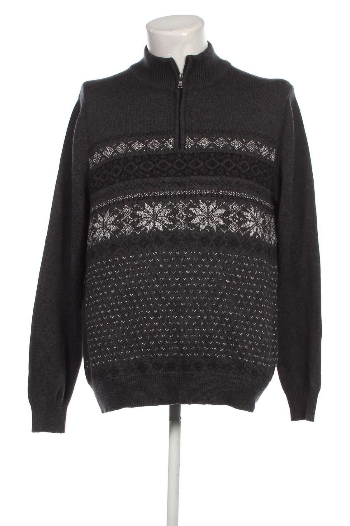 Мъжки пуловер Croft & Barrow, Размер M, Цвят Сив, Цена 12,18 лв.