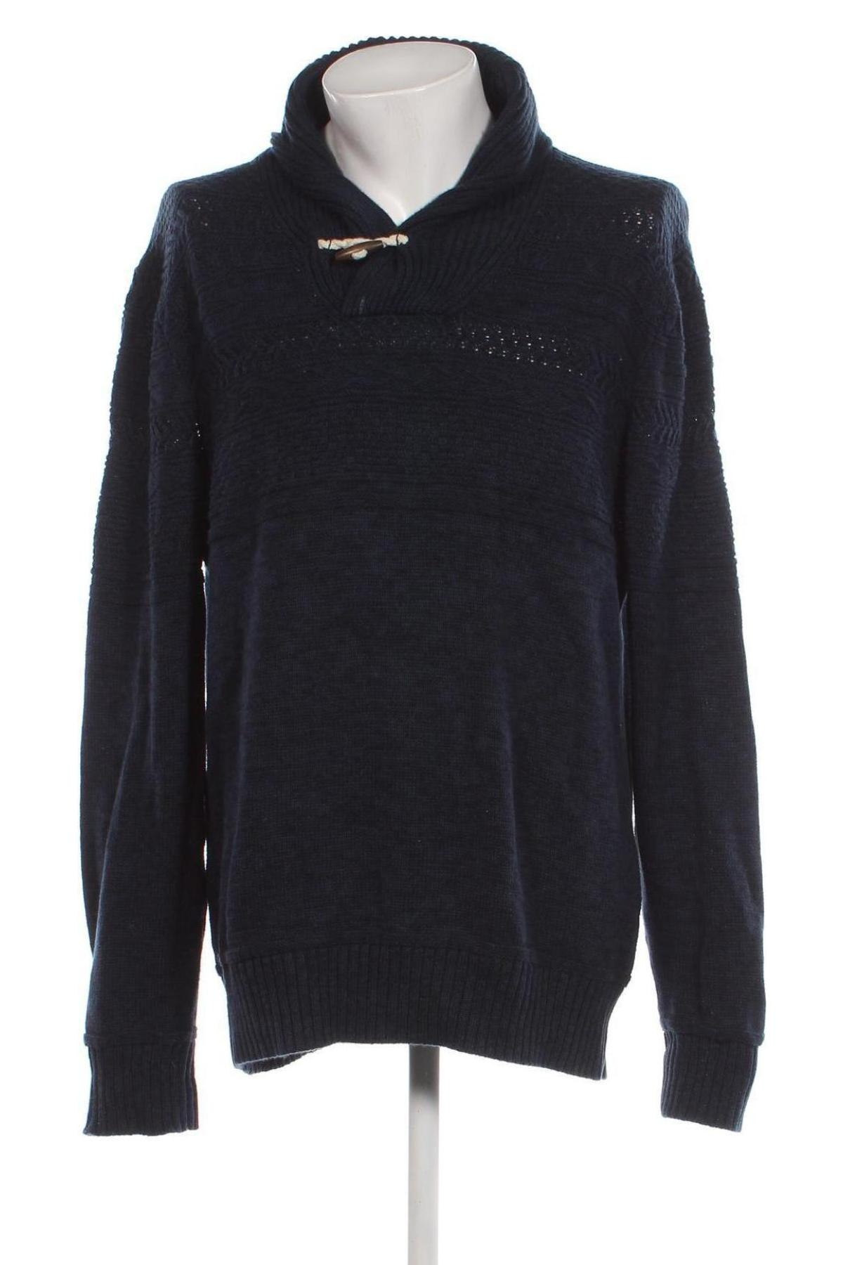 Мъжки пуловер H&M L.O.G.G., Размер XL, Цвят Син, Цена 13,63 лв.