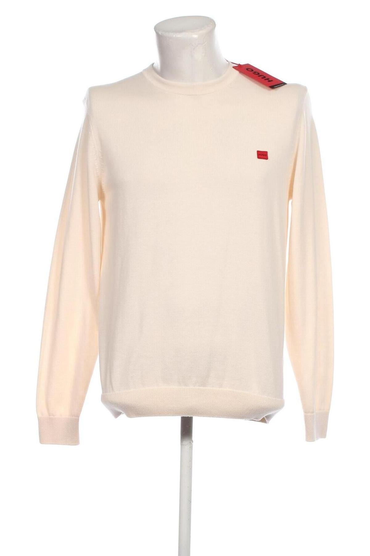 Herrenpullover Hugo Boss, Größe L, Farbe Ecru, Preis € 72,01