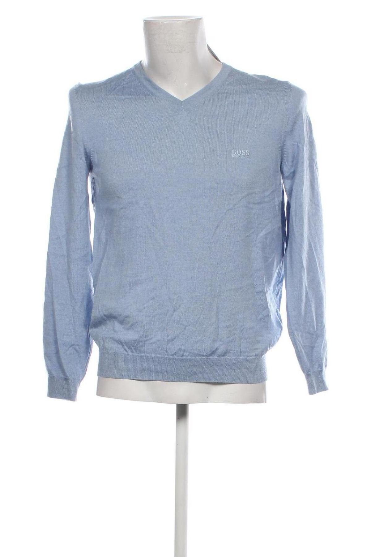 Мъжки пуловер Hugo Boss, Размер M, Цвят Син, Цена 72,61 лв.