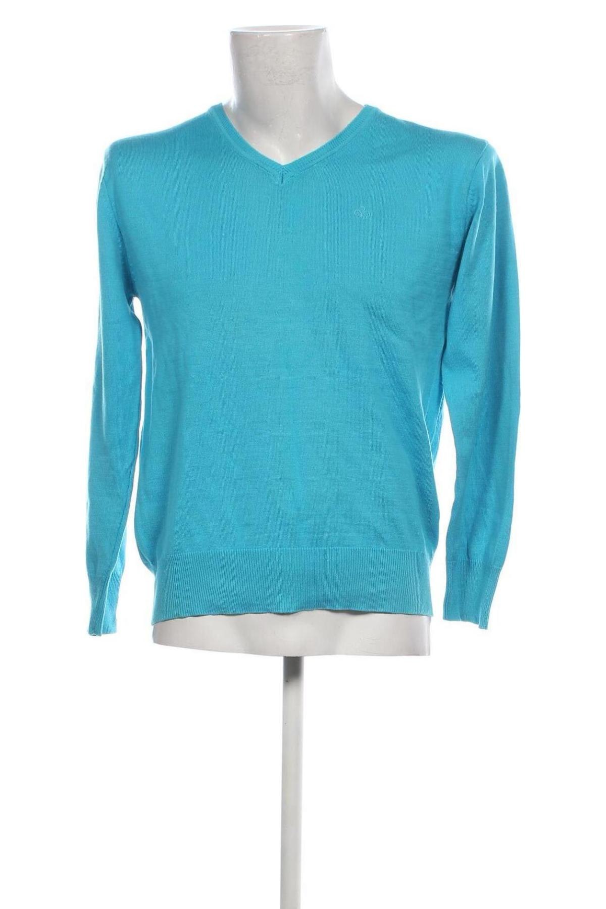 Herrenpullover John Devin, Größe M, Farbe Blau, Preis 8,48 €