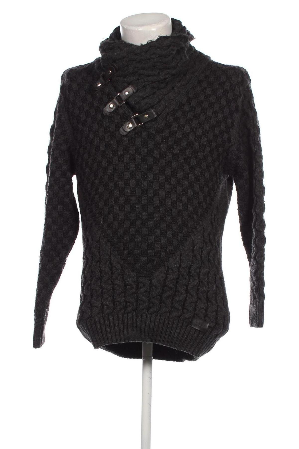 Мъжки пуловер Leif Nelson, Размер L, Цвят Сив, Цена 15,37 лв.