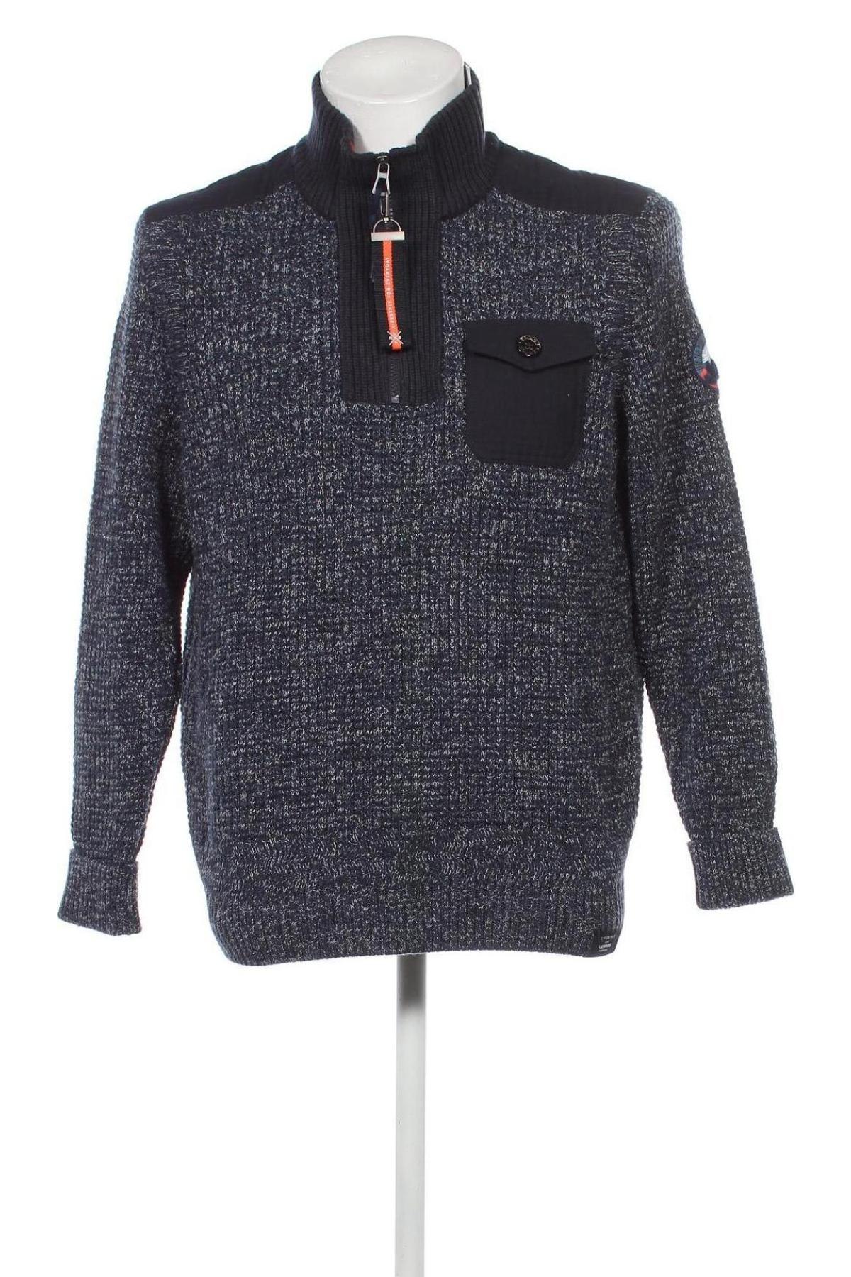 Мъжки пуловер Lerros, Размер L, Цвят Син, Цена 19,04 лв.