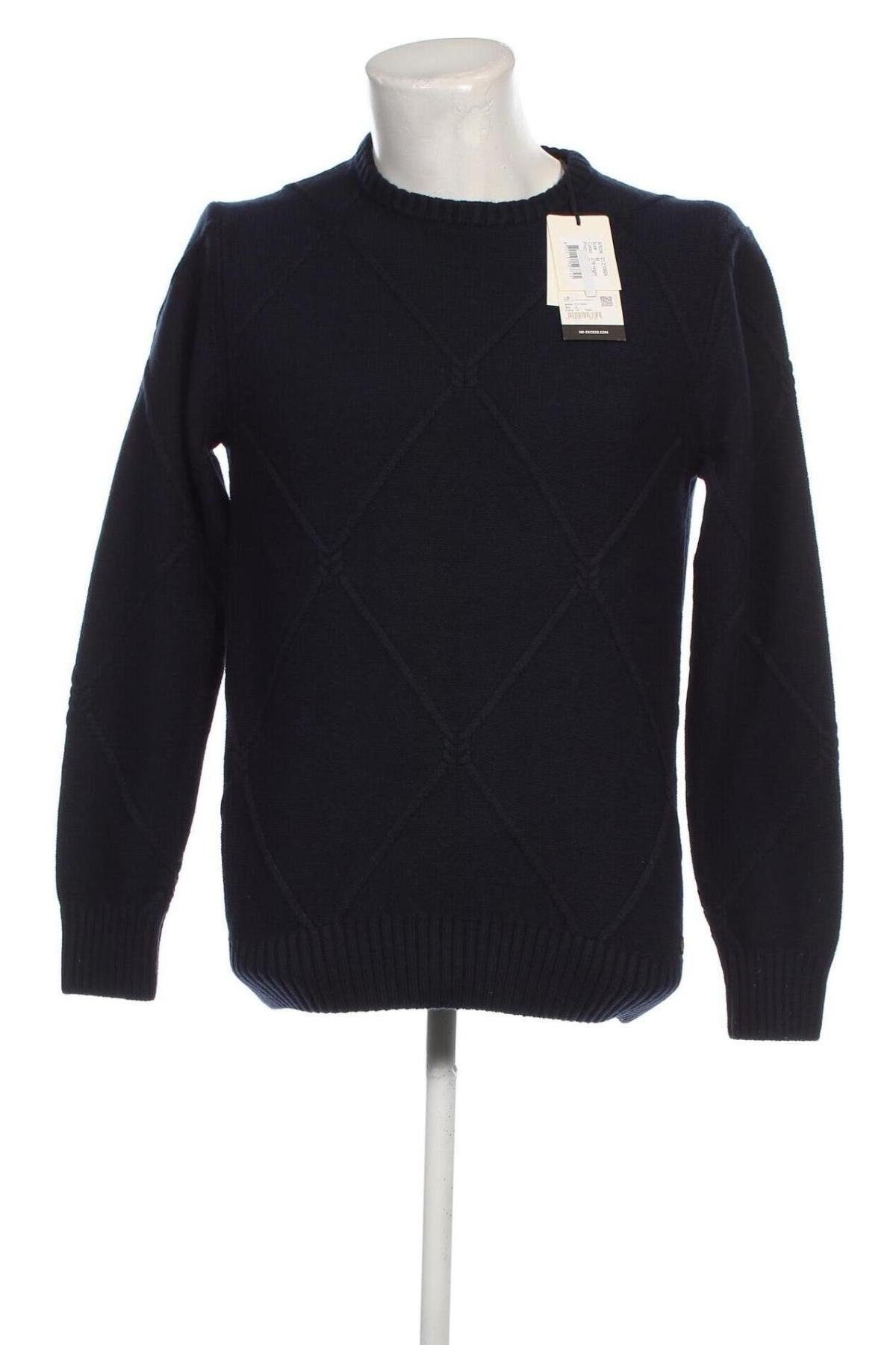 Мъжки пуловер No Excess, Размер M, Цвят Син, Цена 36,96 лв.