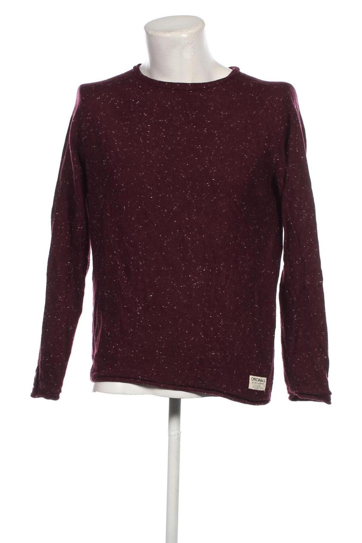 Herrenpullover Originals By Jack & Jones, Größe M, Farbe Rot, Preis 10,65 €