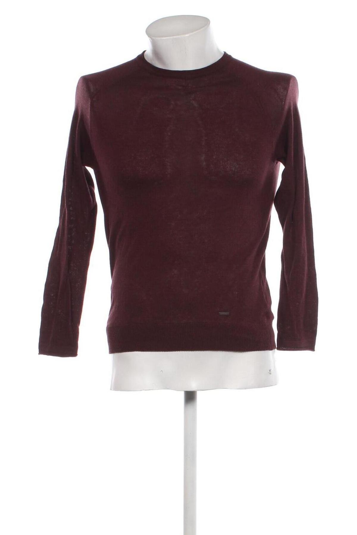 Мъжки пуловер Pull&Bear, Размер S, Цвят Червен, Цена 15,67 лв.