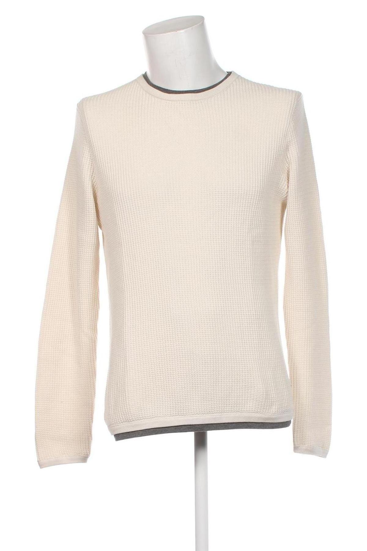 Herrenpullover Q/S by S.Oliver, Größe M, Farbe Weiß, Preis 19,05 €