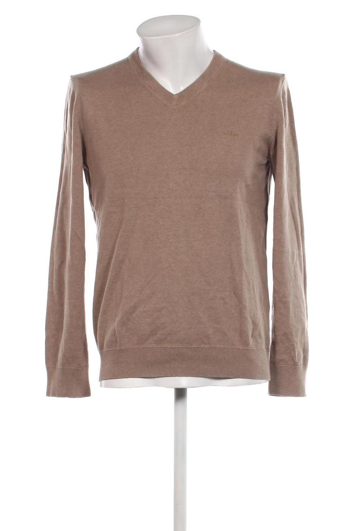 Ανδρικό πουλόβερ S.Oliver, Μέγεθος L, Χρώμα  Μπέζ, Τιμή 10,52 €