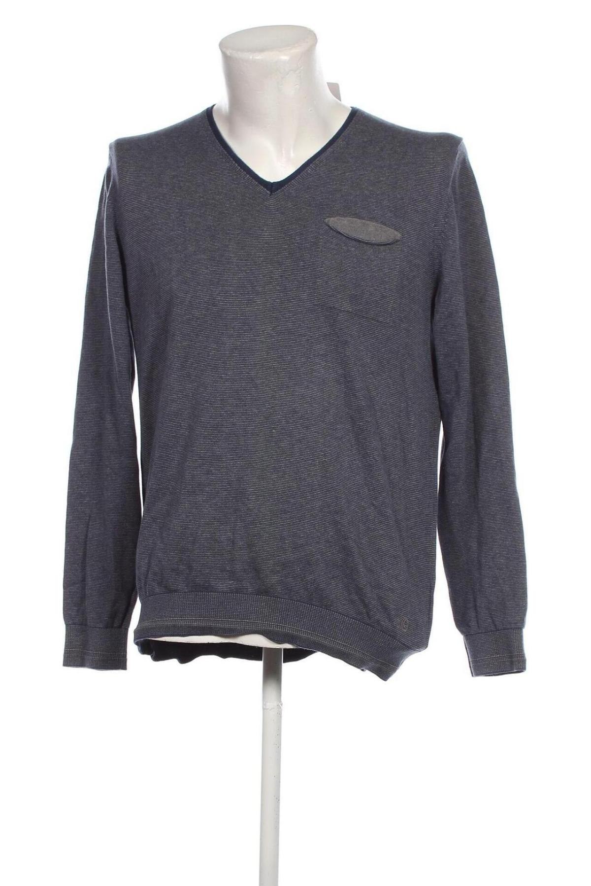 Ανδρικό πουλόβερ S.Oliver, Μέγεθος L, Χρώμα Μπλέ, Τιμή 10,52 €