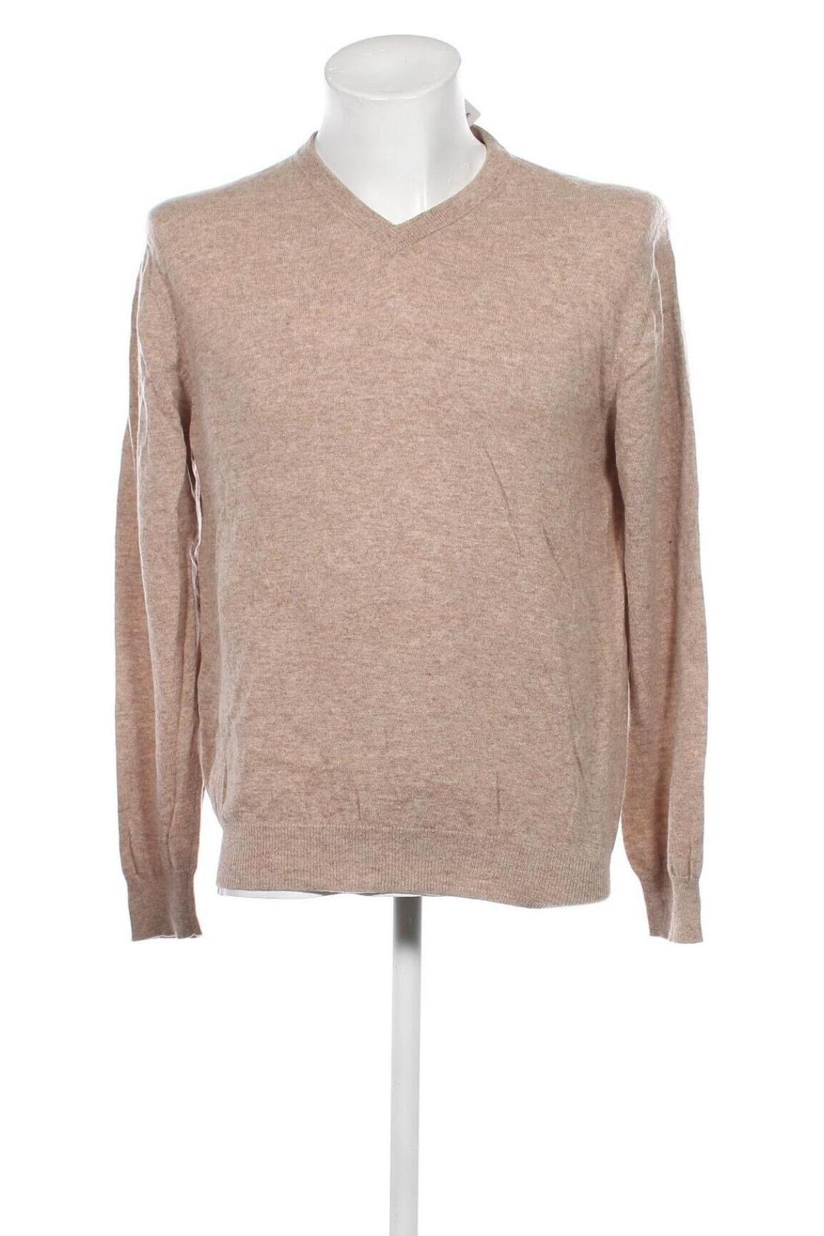 Herrenpullover Tom Rusborg, Größe L, Farbe Beige, Preis 15,49 €