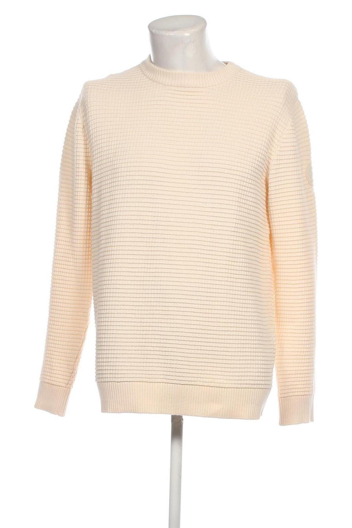 Herrenpullover Tom Tailor, Größe L, Farbe Ecru, Preis 10,99 €