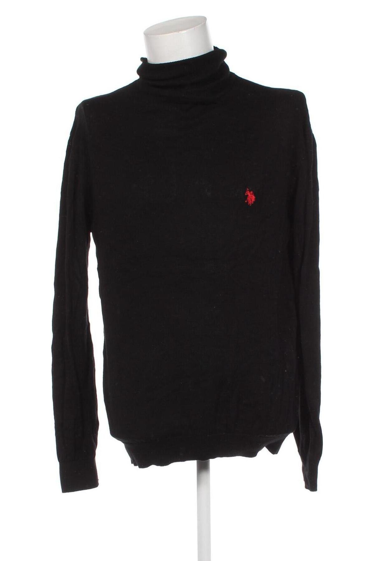 Мъжки пуловер U.S. Polo Assn., Размер XL, Цвят Черен, Цена 34,10 лв.