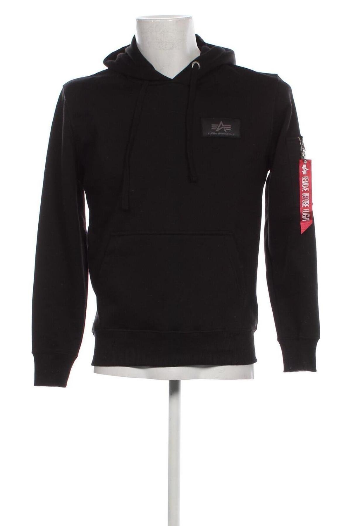 Herren Sweatshirt Alpha Industries, Größe S, Farbe Schwarz, Preis 35,16 €
