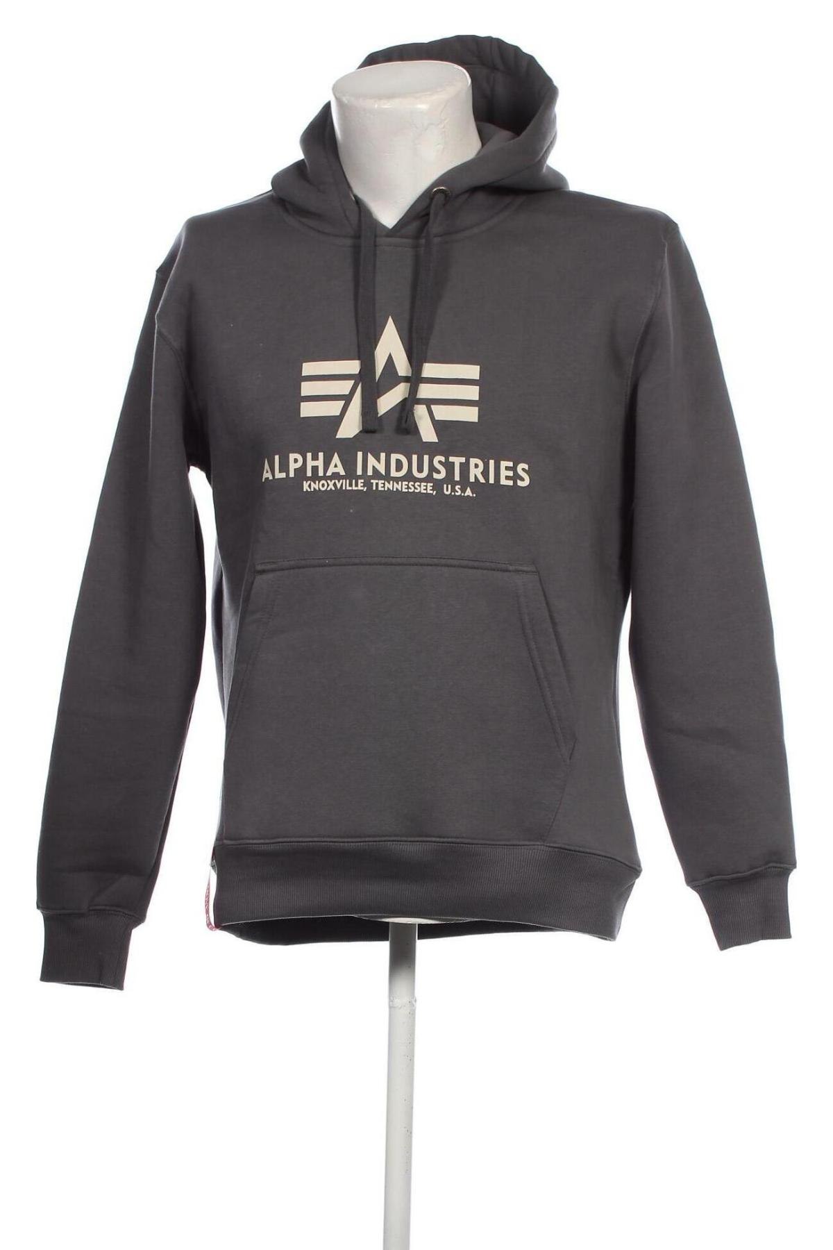 Ανδρικό φούτερ Alpha Industries, Μέγεθος M, Χρώμα Γκρί, Τιμή 63,92 €