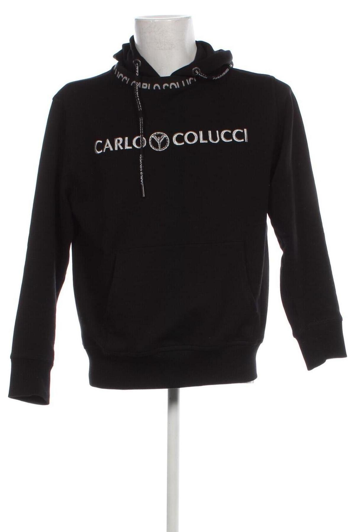 Herren Sweatshirt Carlo Colucci, Größe M, Farbe Schwarz, Preis 21,09 €