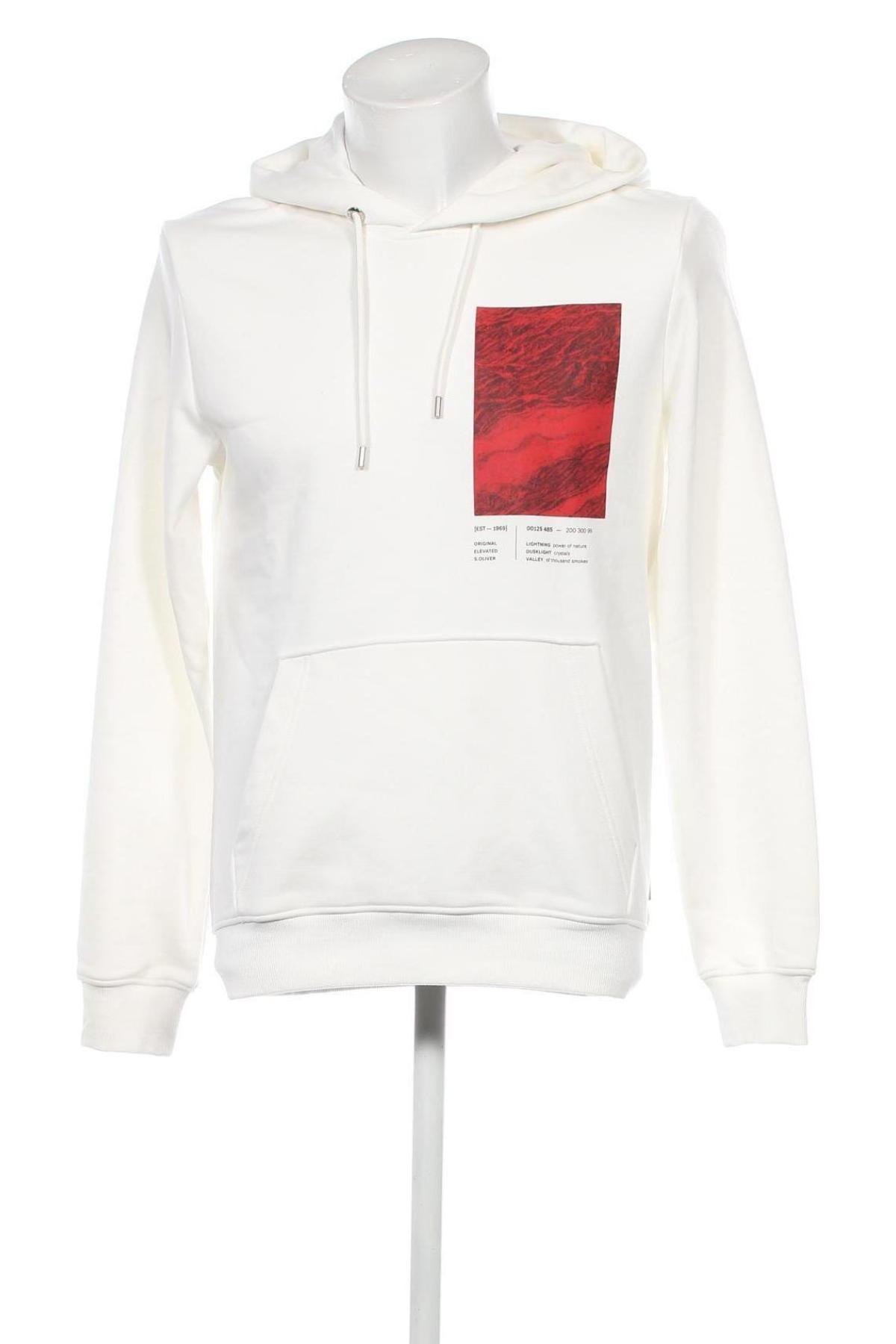 Férfi sweatshirt S.Oliver, Méret M, Szín Fehér, Ár 19 662 Ft