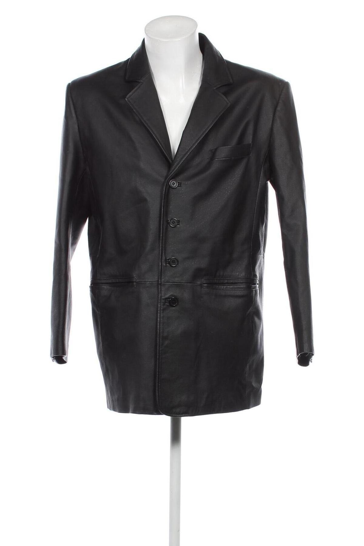 Pánska kožená bunda , Veľkosť L, Farba Čierna, Cena  36,40 €