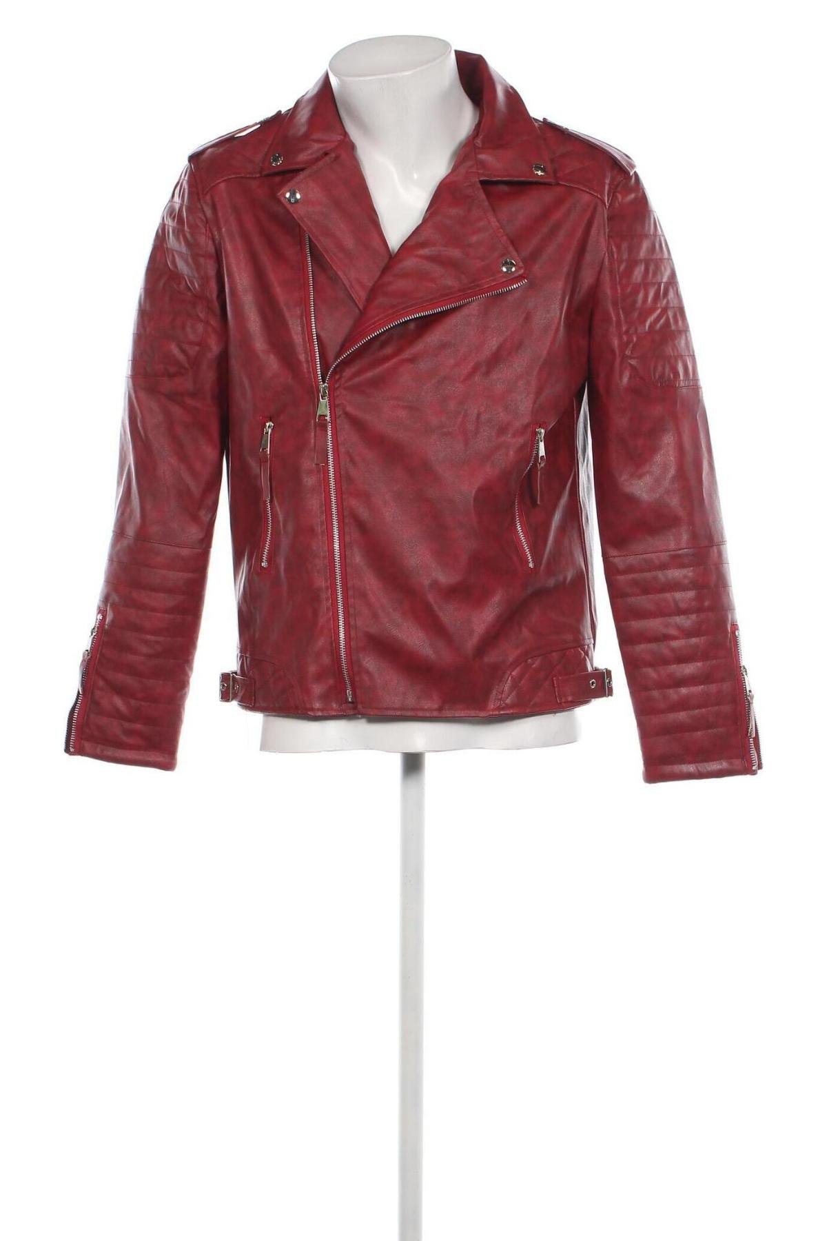 Herren Lederjacke, Größe M, Farbe Rot, Preis € 23,87