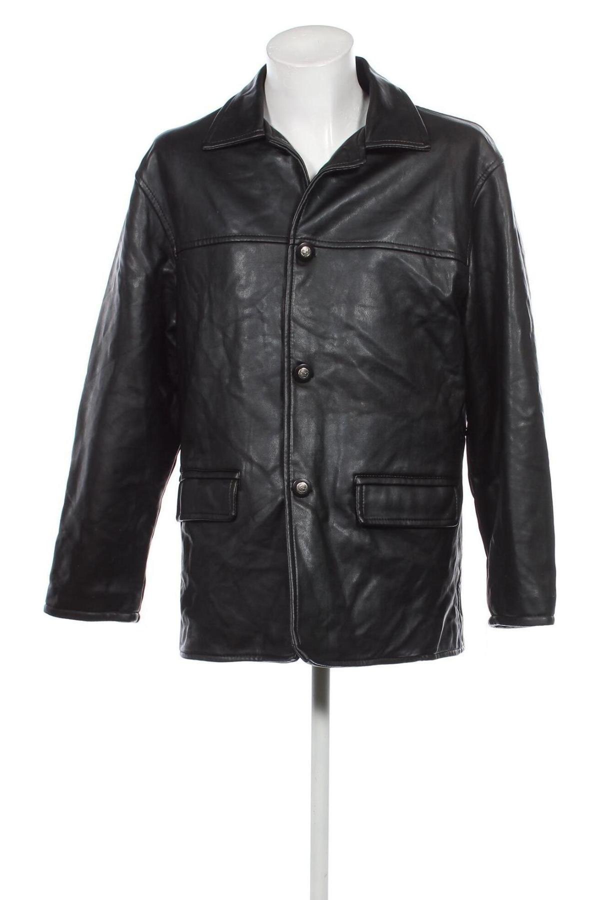 Herren Lederjacke, Größe L, Farbe Schwarz, Preis 10,99 €