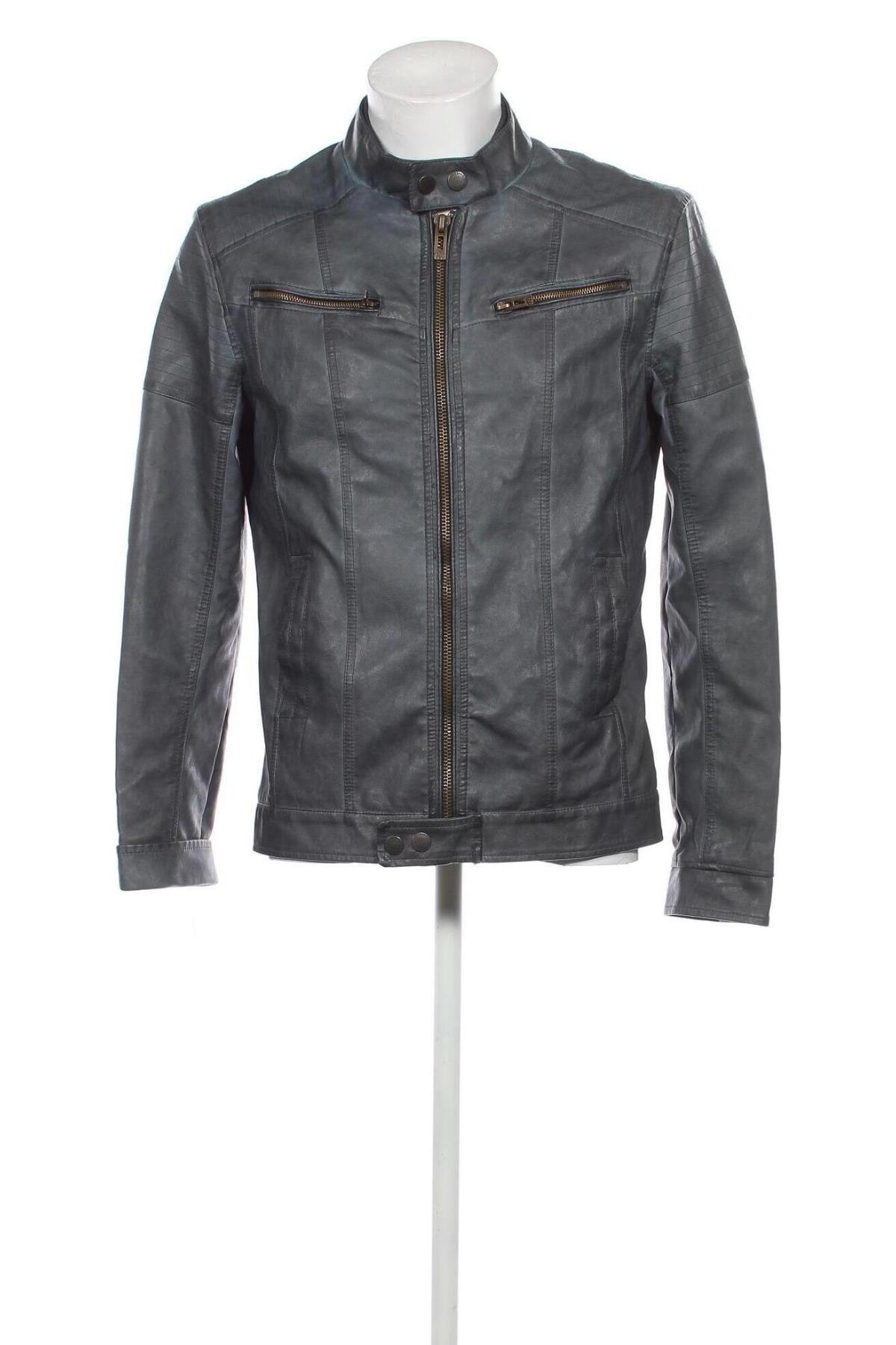 Herren Lederjacke Manguun, Größe M, Farbe Blau, Preis € 28,99