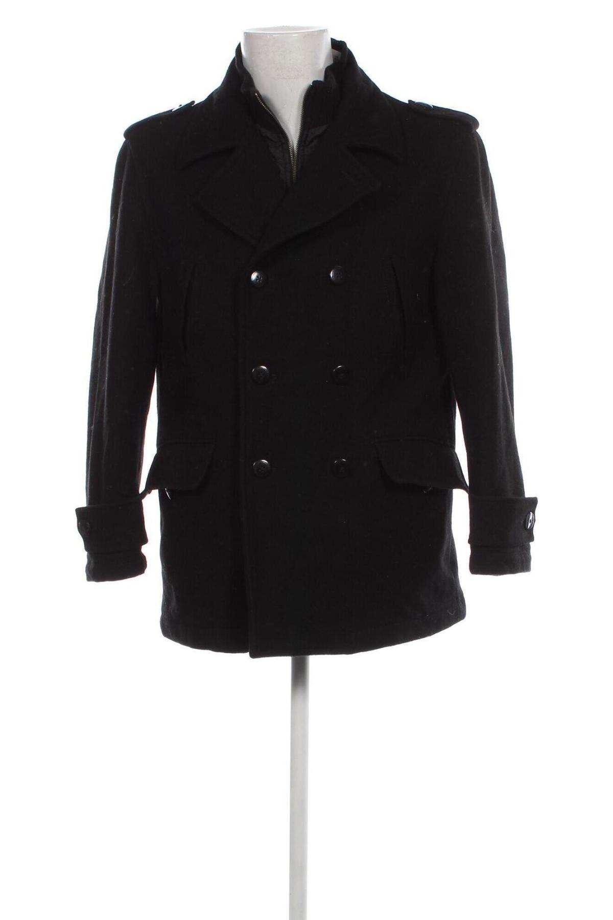 Мъжко палто F&F, Размер M, Цвят Черен, Цена 50,29 лв.
