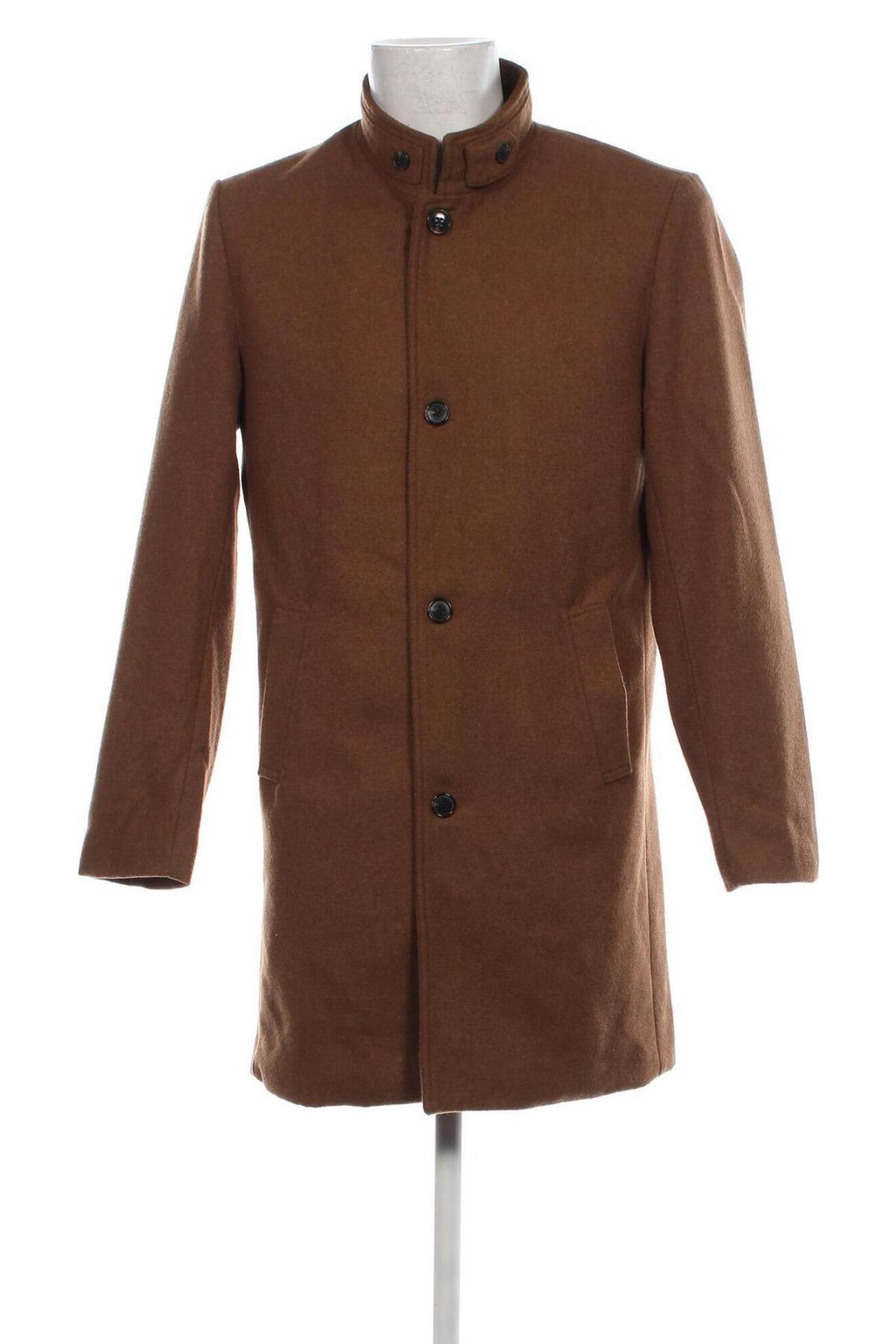 Ανδρικά παλτό Jack & Jones PREMIUM, Μέγεθος L, Χρώμα Καφέ, Τιμή 48,20 €
