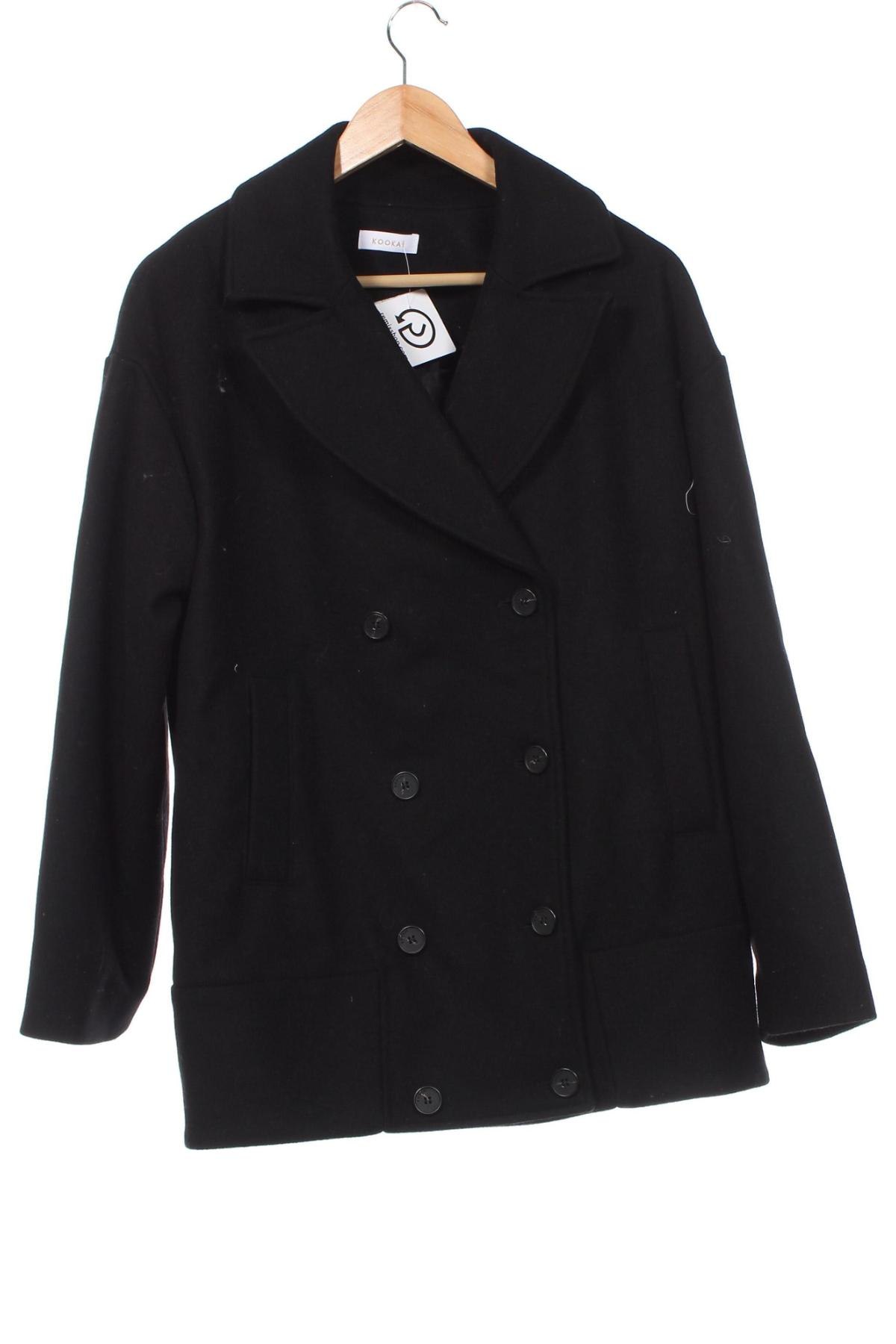 Ανδρικά παλτό Kookai, Μέγεθος XS, Χρώμα Μαύρο, Τιμή 125,43 €