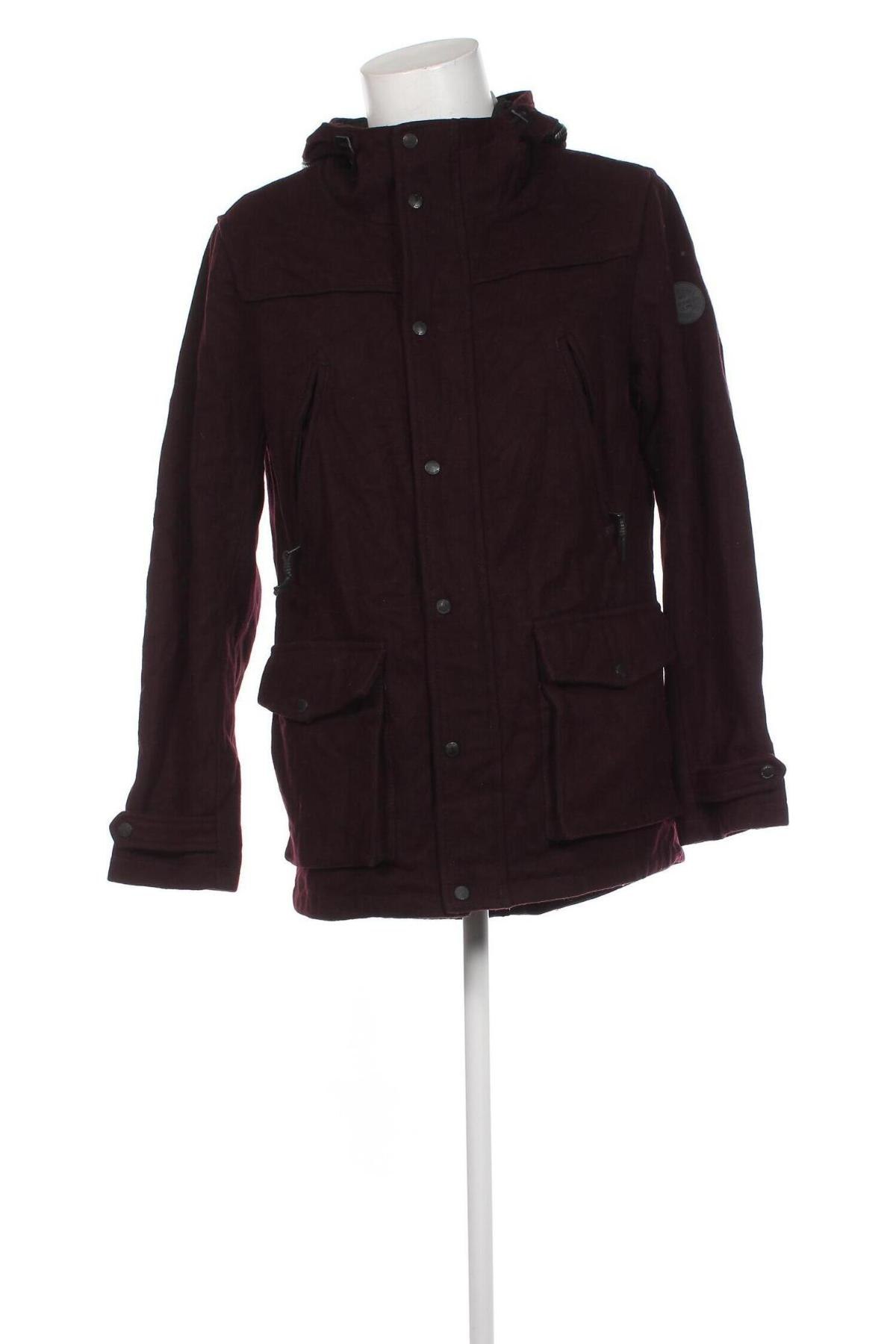 Pánsky kabát  Pull&Bear, Veľkosť L, Farba Červená, Cena  33,98 €