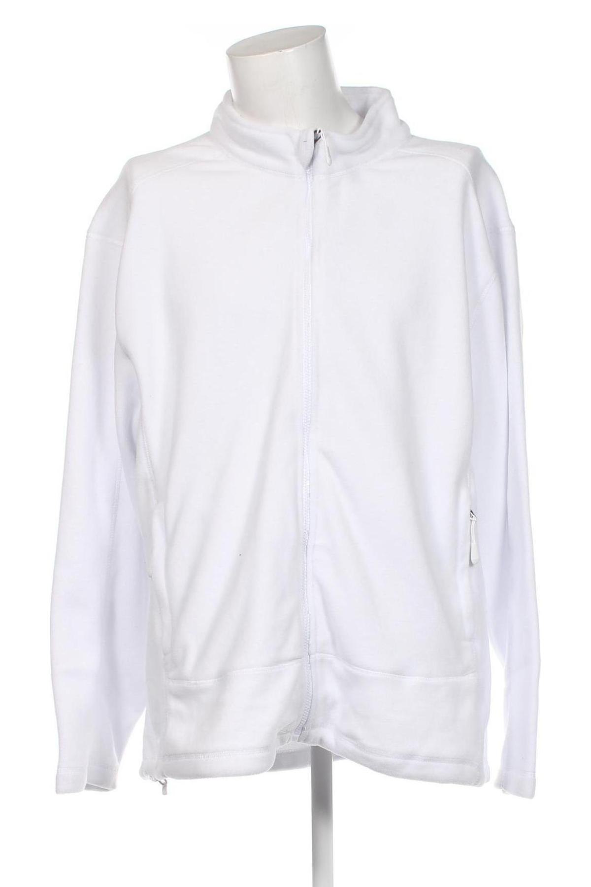 Ανδρική ζακέτα fleece, Μέγεθος 4XL, Χρώμα Λευκό, Τιμή 14,06 €