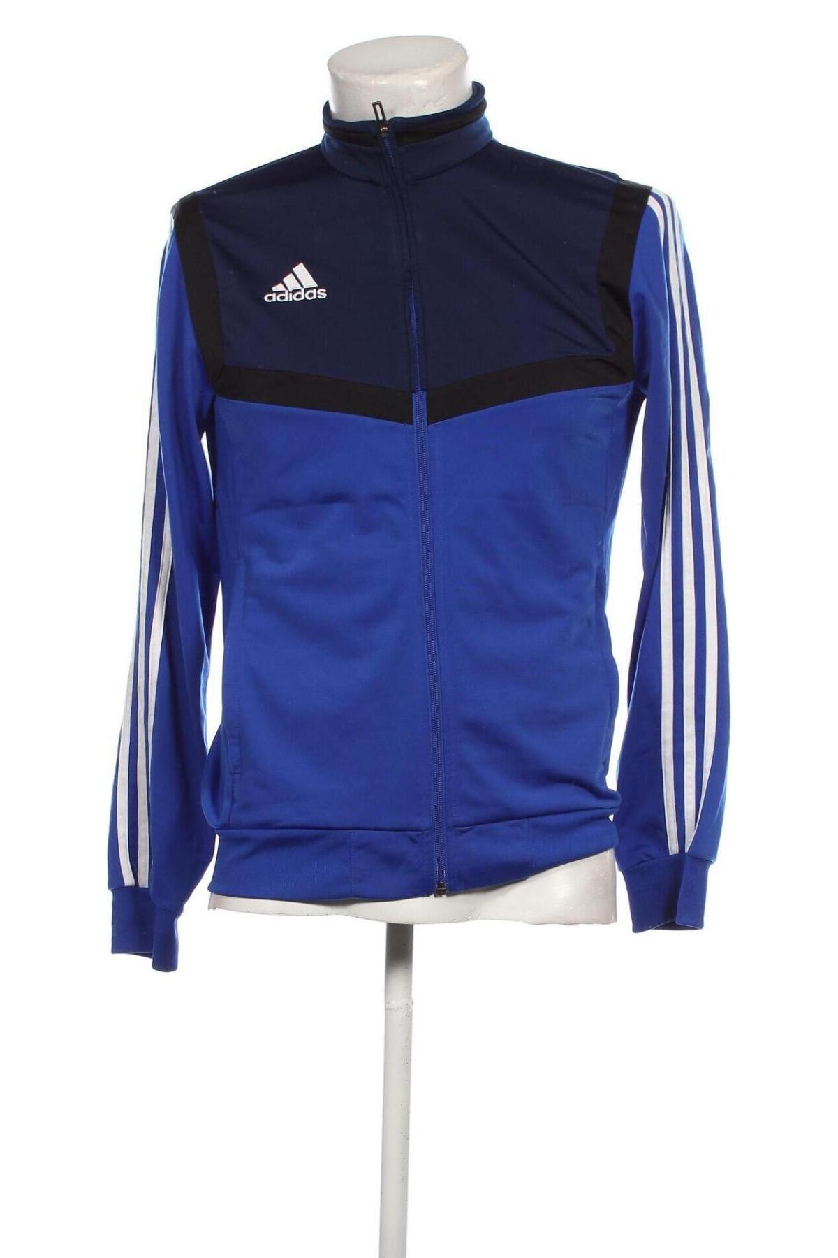 Ανδρική αθλητική ζακέτα Adidas, Μέγεθος S, Χρώμα Μπλέ, Τιμή 23,75 €