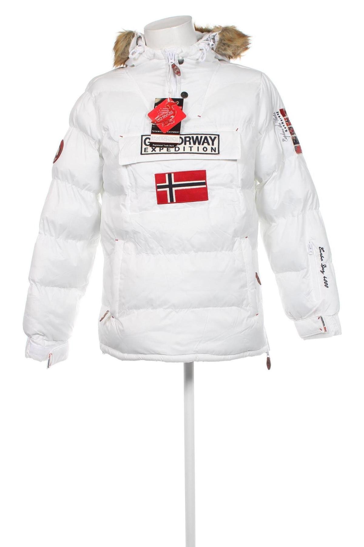 Męska kurtka Geographical Norway, Rozmiar L, Kolor Biały, Cena 507,77 zł