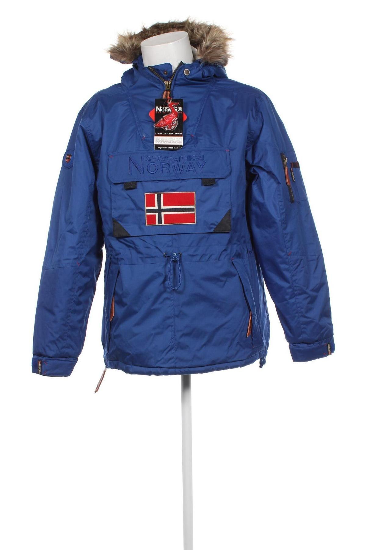 Мъжко яке Geographical Norway, Размер L, Цвят Син, Цена 190,50 лв.