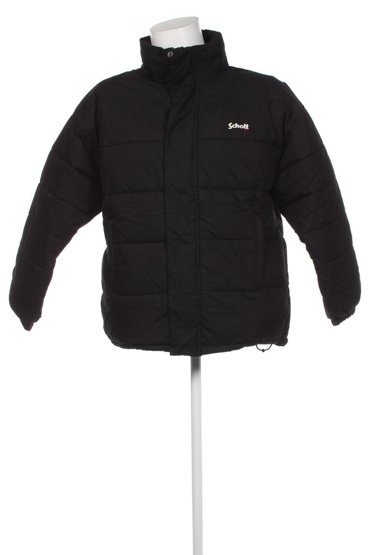 Herrenjacke Schott, Größe L, Farbe Schwarz, Preis 98,20 €