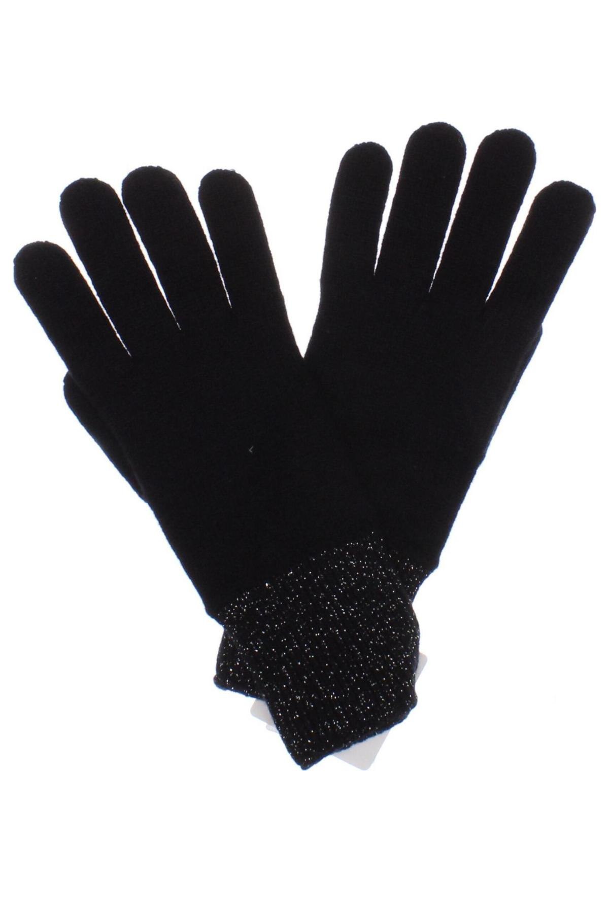 Ръкавици Etam, Цвят Черен, Цена 25,76 лв.