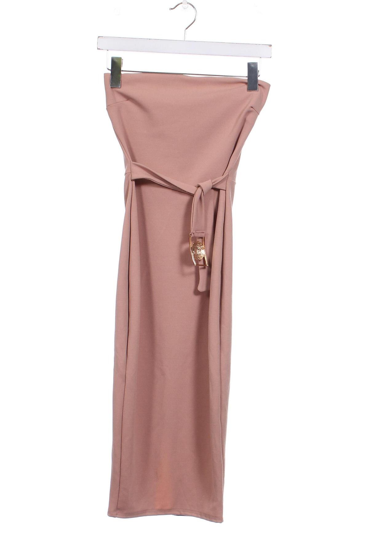 Kleid Boohoo, Größe XXS, Farbe Beige, Preis € 16,99