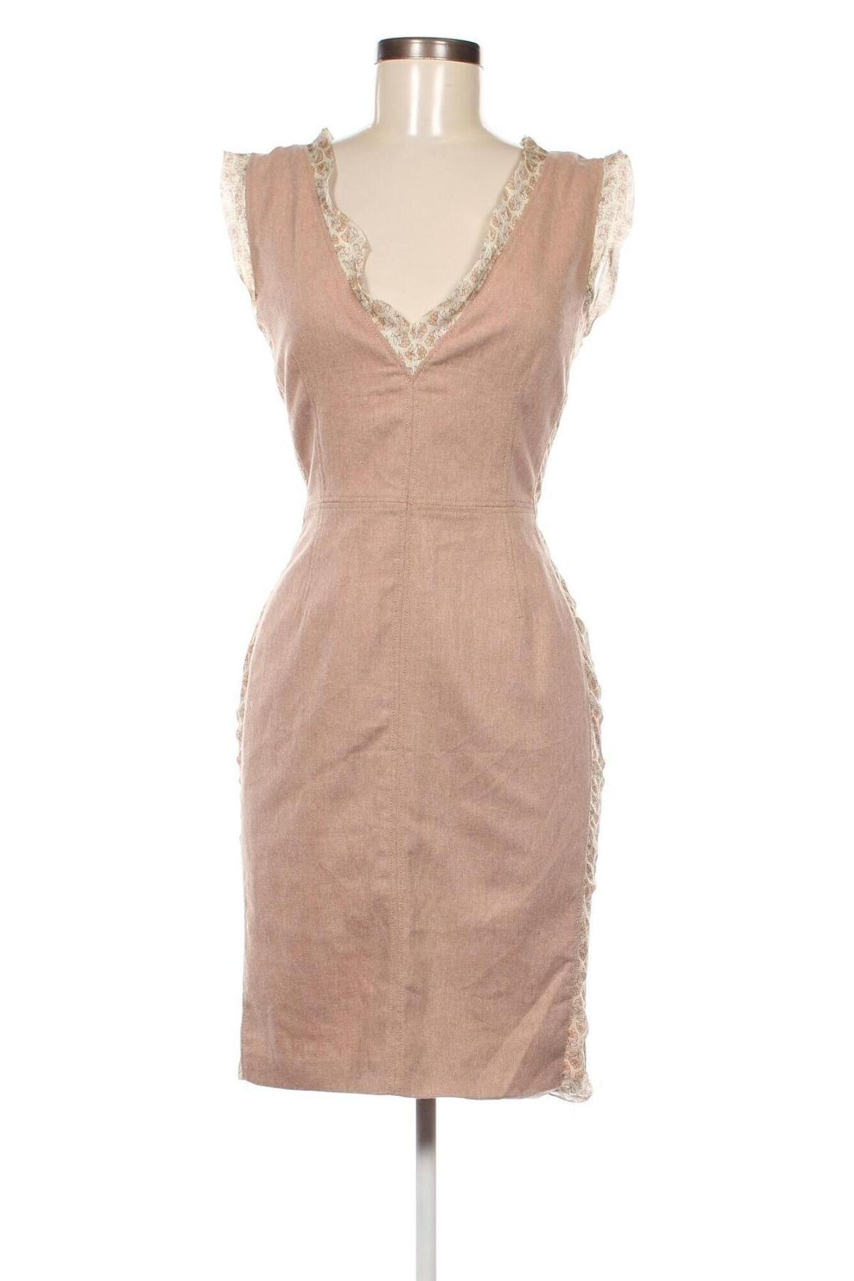 Kleid Elisabetta Franchi, Größe M, Farbe Beige, Preis 59,77 €