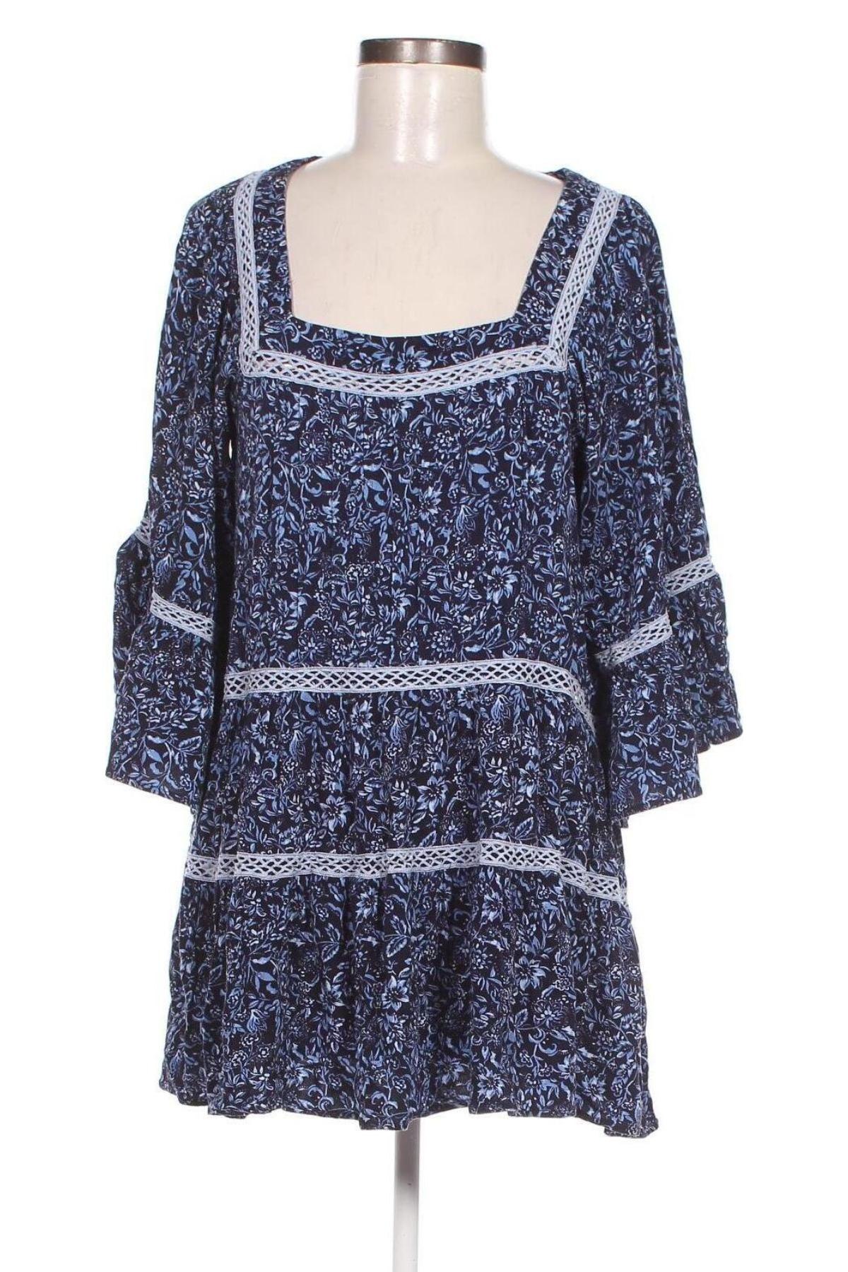 Tunika Free People, Größe L, Farbe Blau, Preis € 38,36