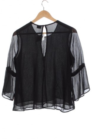 Дамска блуза Gina Tricot, Размер XS, Цвят Черен, Цена 20,99 лв.