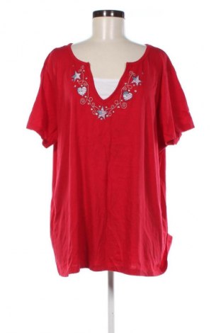 Γυναικεία μπλούζα Unbranded, Μέγεθος 5XL, Χρώμα Κόκκινο, Τιμή 10,04 €