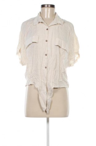 Cămașă de femei Pull&Bear, Mărime M, Culoare Ecru, Preț 108,38 Lei