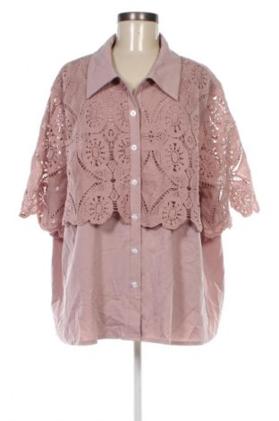 Dámská košile  SHEIN, Velikost 4XL, Barva Popelavě růžová, Cena  239,00 Kč