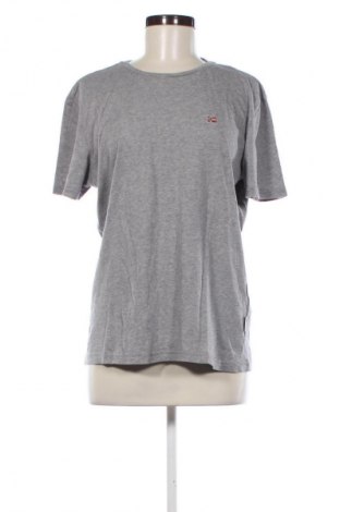 Γυναικείο t-shirt Napapijri, Μέγεθος L, Χρώμα Γκρί, Τιμή 10,99 €