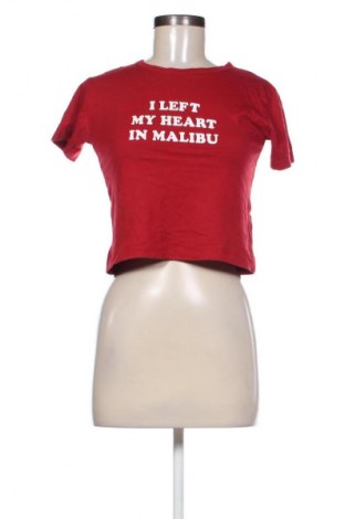 Damski T-shirt Pull&Bear, Rozmiar S, Kolor Czerwony, Cena 40,06 zł