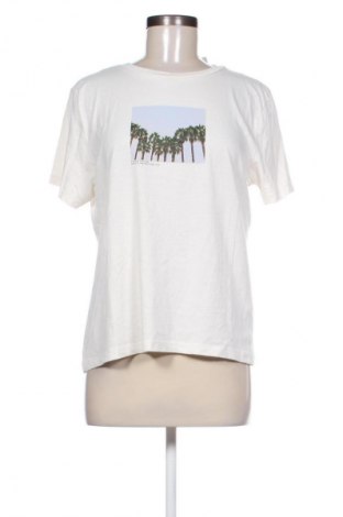 Damski T-shirt Pull&Bear, Rozmiar XL, Kolor ecru, Cena 74,25 zł